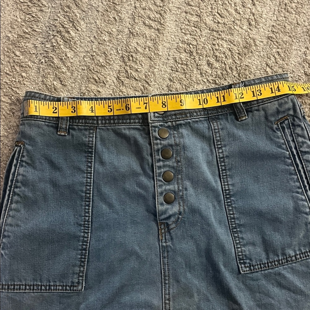 Free People Blue Denim Festival Y2K 90s Mini Skirt 29 - Picture 7 of 8